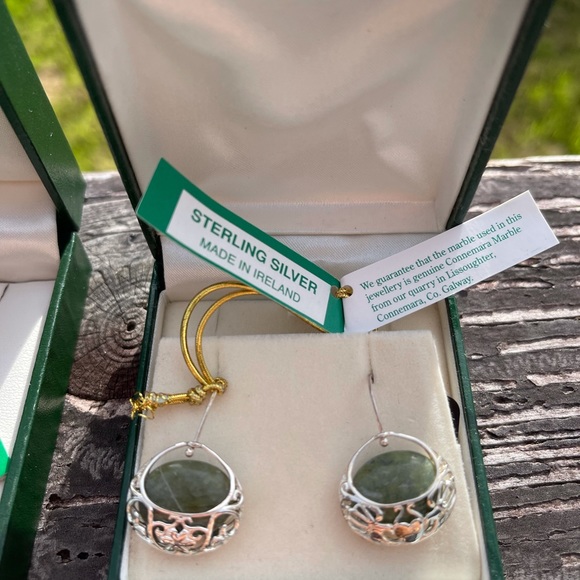 Sterling Silver Made in Ireland Connemara Marble - Picture 5 of 7